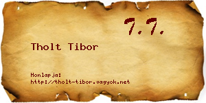 Tholt Tibor névjegykártya