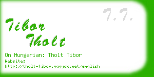 tibor tholt business card